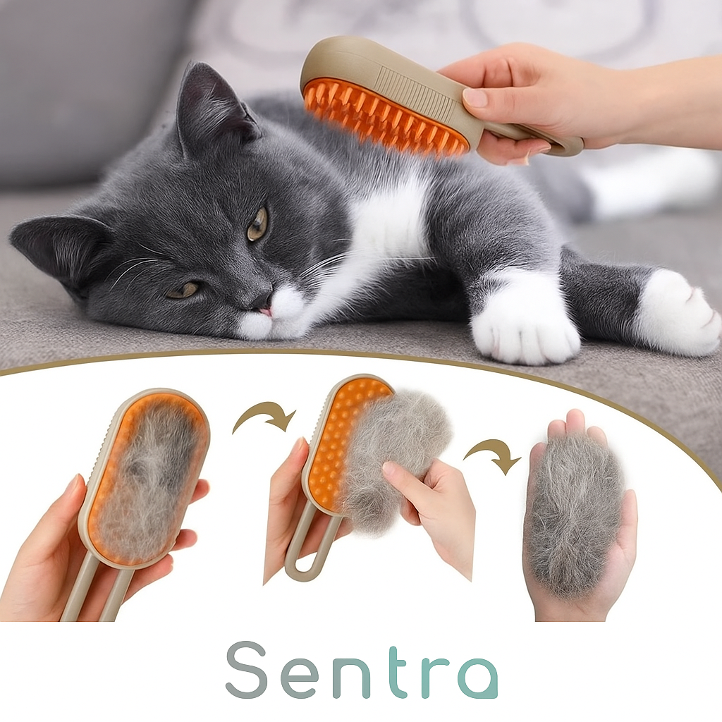 ULTRA SOFT Cepillo 3 en 1 Limpia, masajea y elimina pelo